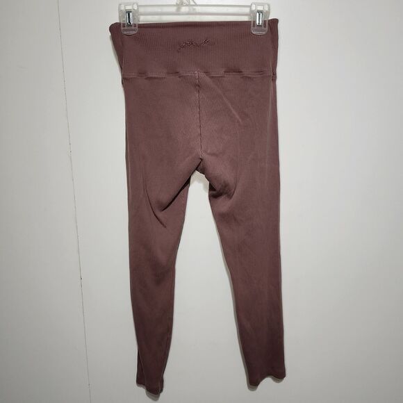 Victoria's Secret PINK Ribbed Seamless High Waist Leggings Mauve L Yoga Preppy - Picture 4 of 11
